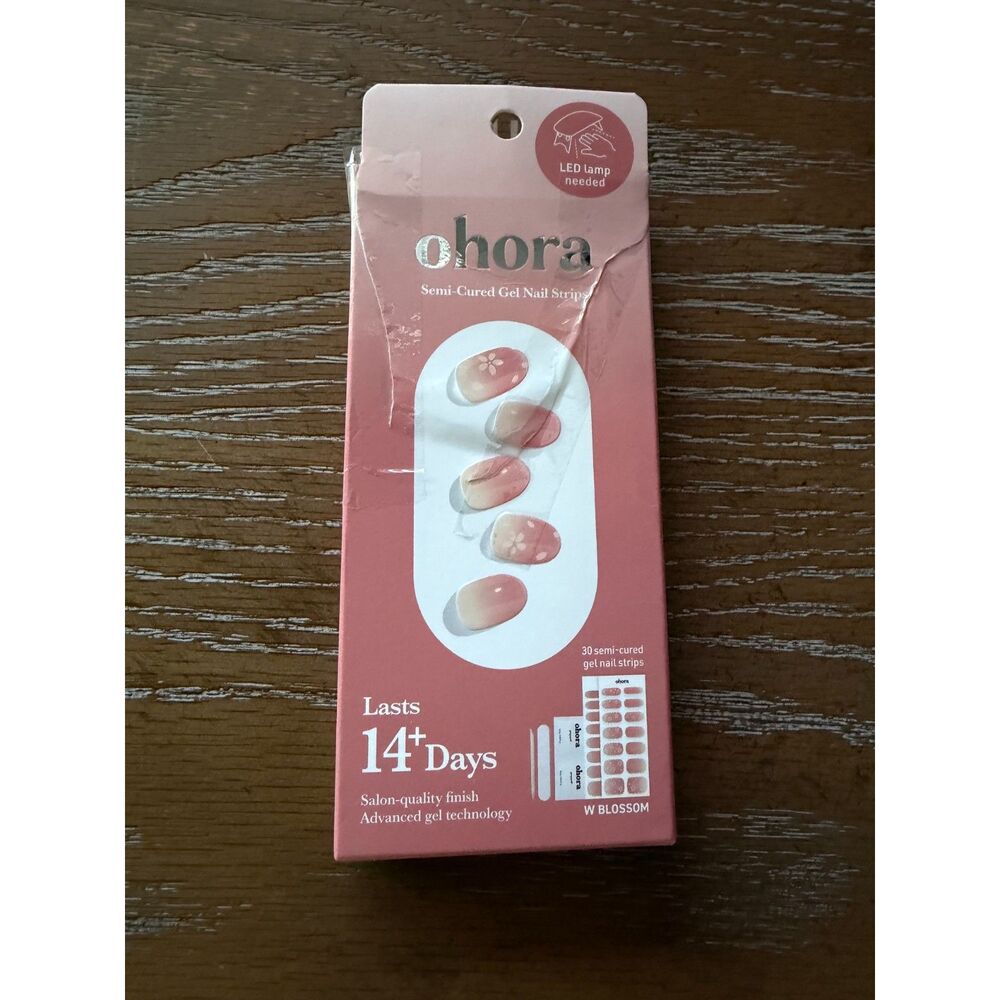 Ohora Semi-Cured Gel Nail Strips NEW IN BOX W Blossom